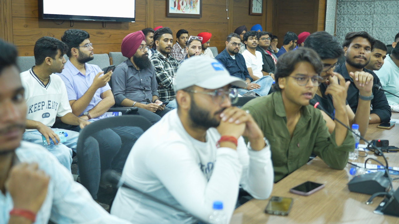 Engaged audience at meetup